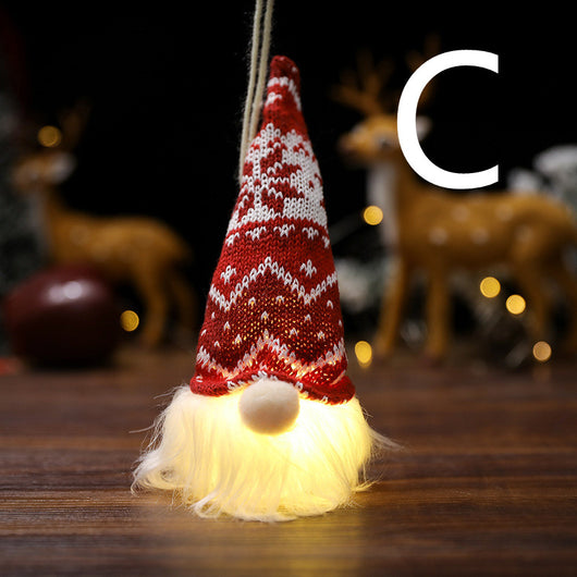 Muñeco Navideño sin Rostro con Luz LED Colgante - Image 10