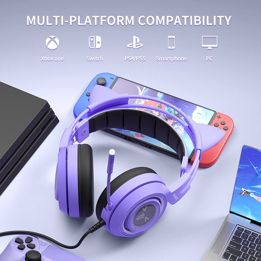Auriculares Gaming con Micrófono Ajustable para PC