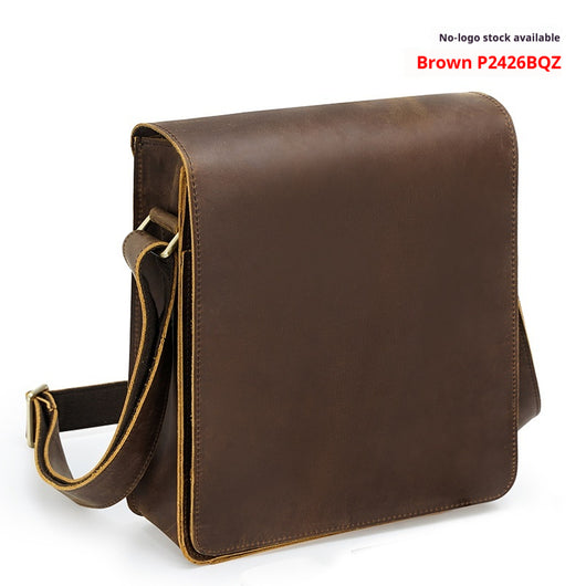 Bolsa Crossbody de Cuero Genuino para Hombre, Estilo Vintage Retro - Image 5