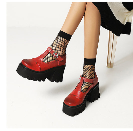 Zapatos Casuales para Mujer con Hebilla y Suela Gruesa - Image 9