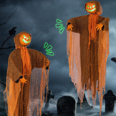 Decoraciones Halloween: Fantasmas y Calabazas Luminosas para Fiestas