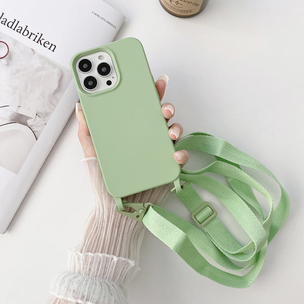 Funda Crossbody con Cordón de Silicona Líquida para Celular