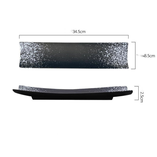 Plato Rectangular Negro para Sushi y Comida Asiática - Image 8