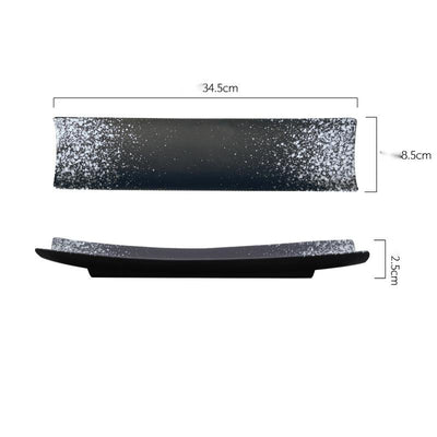 Plato Rectangular Negro para Sushi y Comida Asiática - Image 8