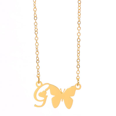 Collar Colgante Mariposa con Inicial Personalizada - Image 63