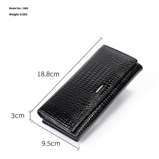 Cartera Larga de Cuero Genuino para Mujer - Image 4