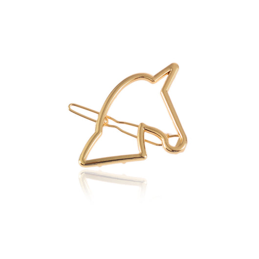 Clip de Cabello Geométrico Triangular de Metal con Motivo Luna - Image 5