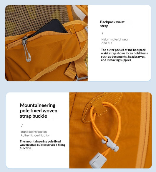 Mochila de Senderismo Plegable con Cierre de Seguridad y Gran Capacidad - Image 12