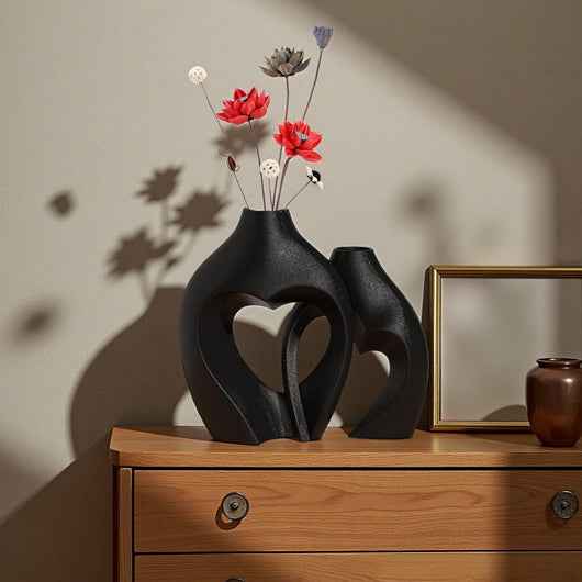 Juego de Jarrones Geométricos Modernos con Diseño Floral - Image 4