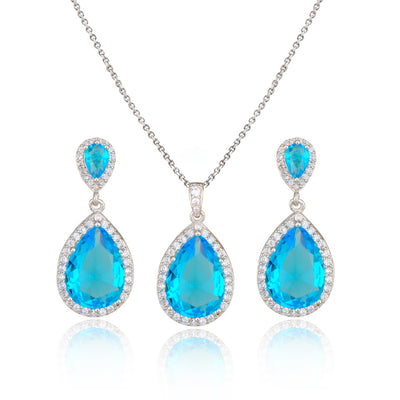 Conjunto de Collar y Aretes de Circonita Brillante para Novia - Joyería Elegante y Minimalista - Image 25