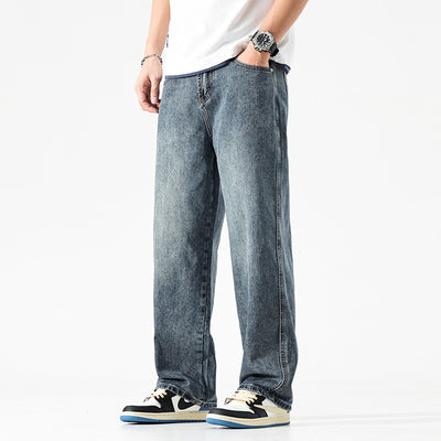 Pantalones Vaqueros Holgados de Color Sólido para Hombre