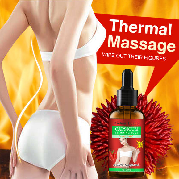 Aceite Esencial Reductor con Chile Rojo - Calor Corporal y Modelado