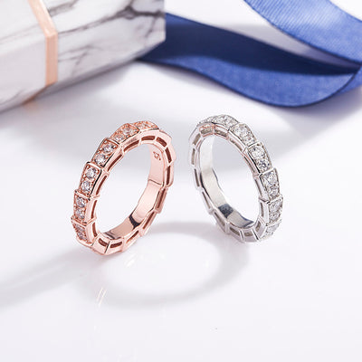 Anillo Serpiente Diamantes Completos Plata 925 Temperament - Image 2