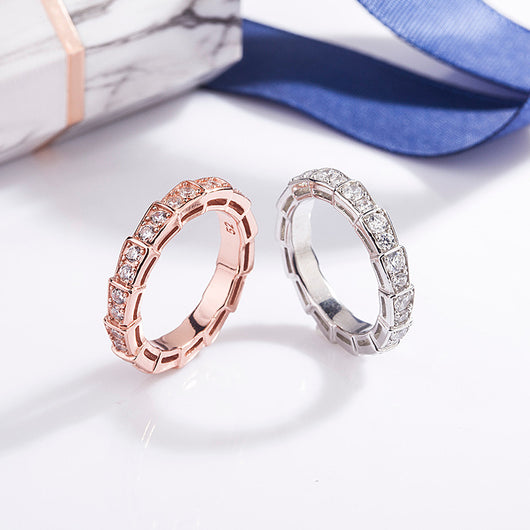 Anillo Serpiente Diamantes Completos Plata 925 Temperament - Image 2