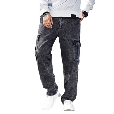 Jeans de Trabajo Holgados con Múltiples Bolsillos - Estilo Urbano Moderno - Image 5