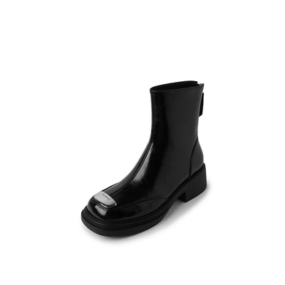 Botas Vintage de Tacón Cuadrado Grueso para Mujer - Image 3