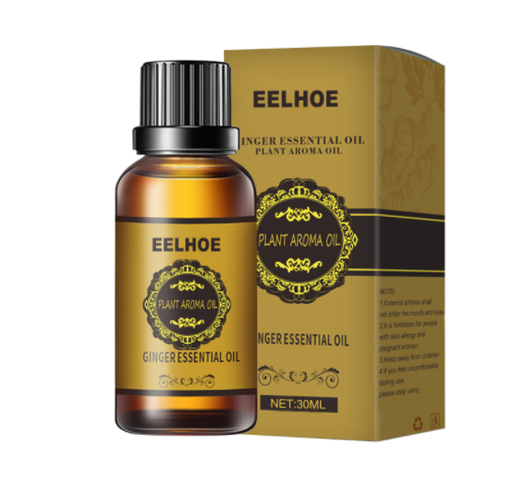 EELHOE Ginger Essential Oil 10ml bottle and box, a plant aroma and vegetable aromatic oil for massage or humidifier. - Image 10