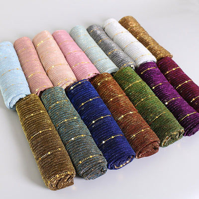 Pañuelo de Seda con Lentejuelas Brillantes para Mujer - Image 25