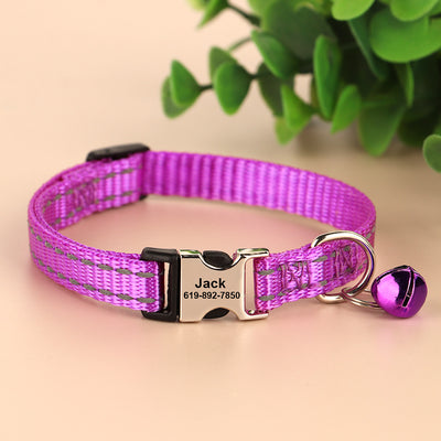 Collar Reflectante Antideslizante para Gatos con Grabado Personalizado - Image 21