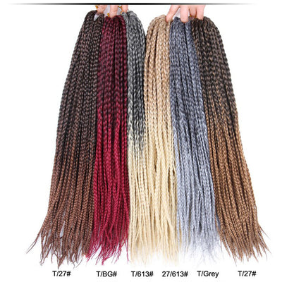Peluca Sintética Trenzas Sucias 16 Pulgadas - Estilo Tres Trenzas Alargado - Image 24