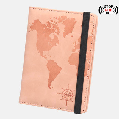 Cartera de Pasaporte con Mapa Mundial, Protección Antimagnética y Múltiples Compartimentos - Image 10