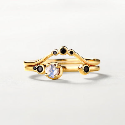 Anillo de Plata S925 con Circón Negro Natural para Mujer - Image 10