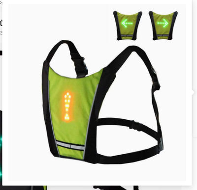 Mochila Chaleco Reflectante Recargable con Luz LED y Control Remoto para Ciclismo - Image 15