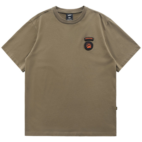 Camiseta Infantil de Algodón con Bordado de Dibujos Animados - Manga Corta Estilo Americano