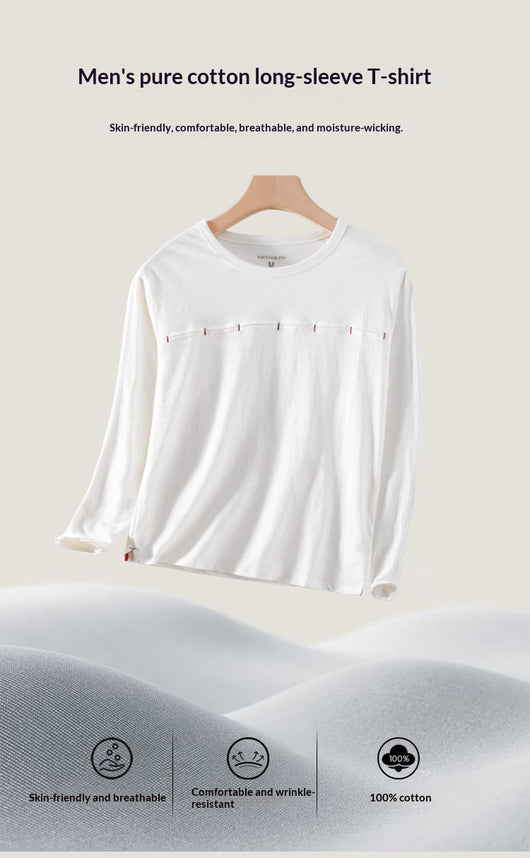 Camiseta Hombre Cuello Redondo Bambú-Algodón Estilo Japonés - Image 11