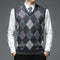 Chaleco de Punto sin Mangas V-neck para Hombre - Otoño e Invierno