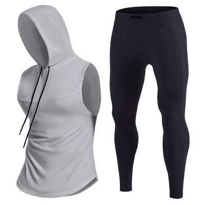 Conjunto Deportivo Hombre: Chaleco Transpirable + Pantalón Secado Rápido con Capucha - Image 10