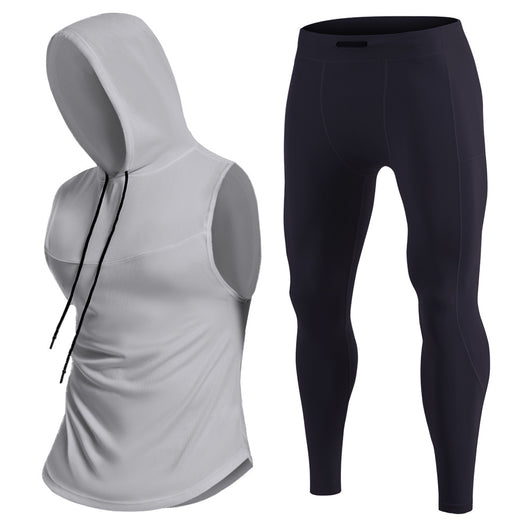 Conjunto Deportivo Hombre: Chaleco Transpirable + Pantalón Secado Rápido con Capucha - Image 10