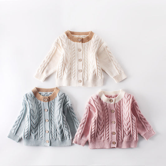 Cardigan Tejido Twist para Niños - Abrigo Versátil Todo Uso