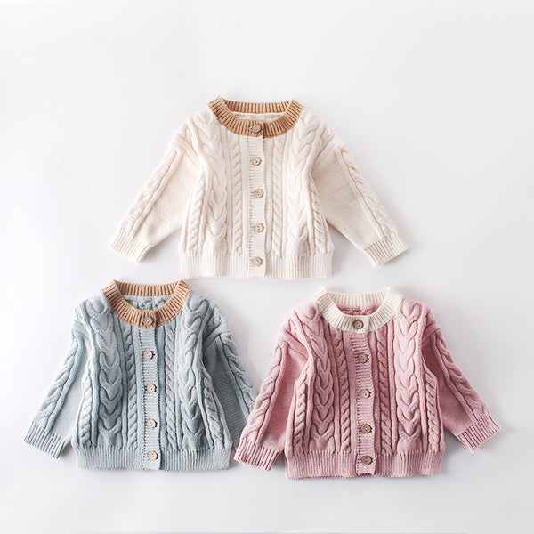 Cardigan Tejido Twist para Niños - Abrigo Versátil Todo Uso