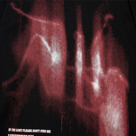 Camiseta Manga Larga Hombre Figura Abstracta Depresiva con Collar Metal Street Fashion - Image 4