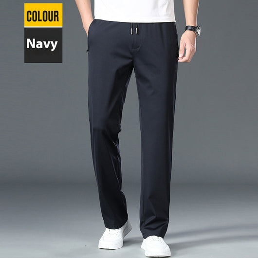 Pantalones de Cintura Elástica Holgados y Rectos para Hombre - Image 7
