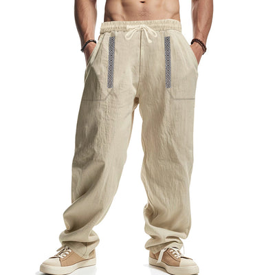 Pantalones de Lino Holgados Transpirables para Hombre - Image 9