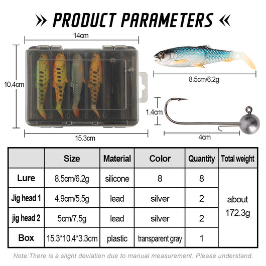 Set de Señuelos Biónico con Cola T - Cebo Realista para Pesca - Image 9