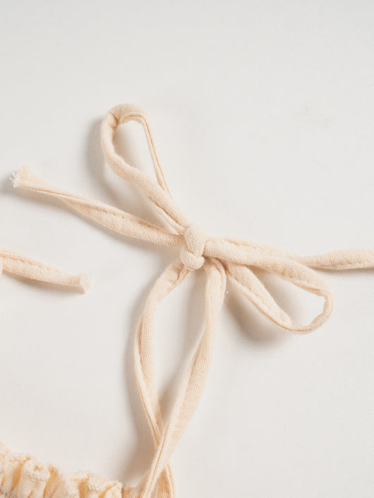 Pantalones de Suspensores Beige en Algodón para Niñas - Image 9