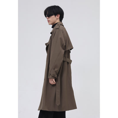 Gabardina Cruzada para Hombre con Cinturón Integrado - Image 6