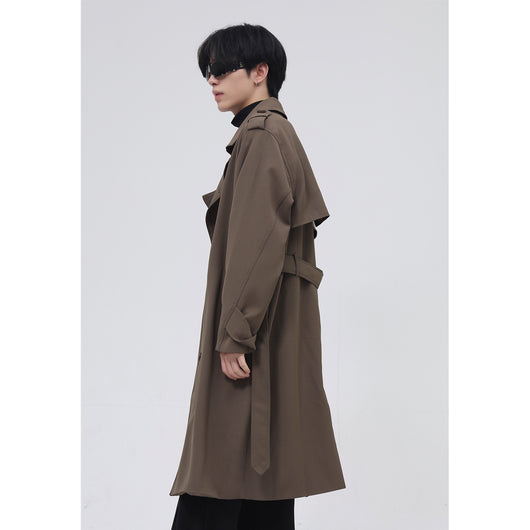 Gabardina Cruzada para Hombre con Cinturón Integrado - Image 6