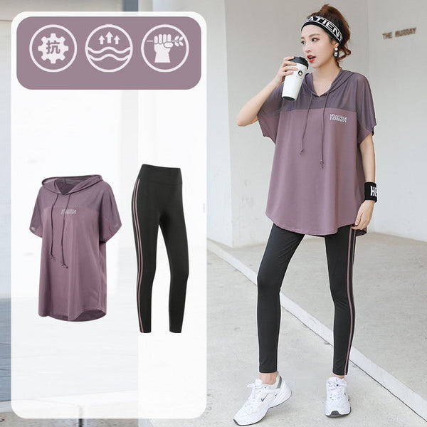 Conjunto de Yoga Suelto para Mujer - Tela Transpirable de Secado Rápido
