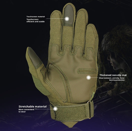 Guantes Tácticos Motociclista con Pantalla Táctil y Dedos Completos - Image 20