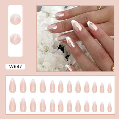 Uñas Postizas Francesas de Moda para Mujer - Image 5