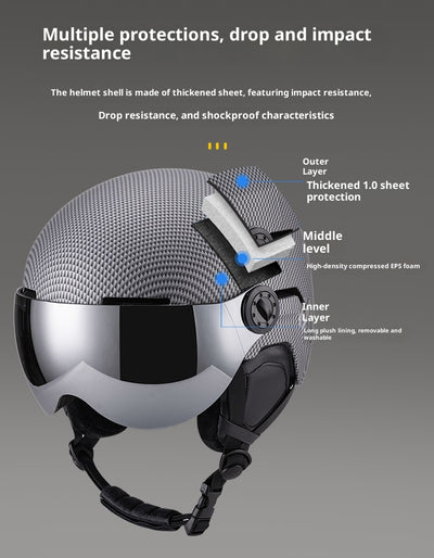 Casco de Esquí Integral con Funda Térmica Unisex - Protección y Calidez - Image 24