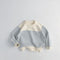 Suéter Tejido Coreano Oversized a Rayas con Capas Intercambiables