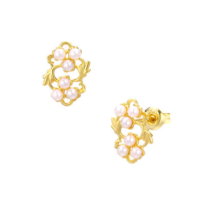 Aretes de Perla y Flor de Hoja para Mujer - Image 13