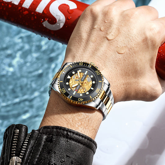 Reloj Empresarial para Hombre Resistente al Agua con Esfera Redonda - Image 19