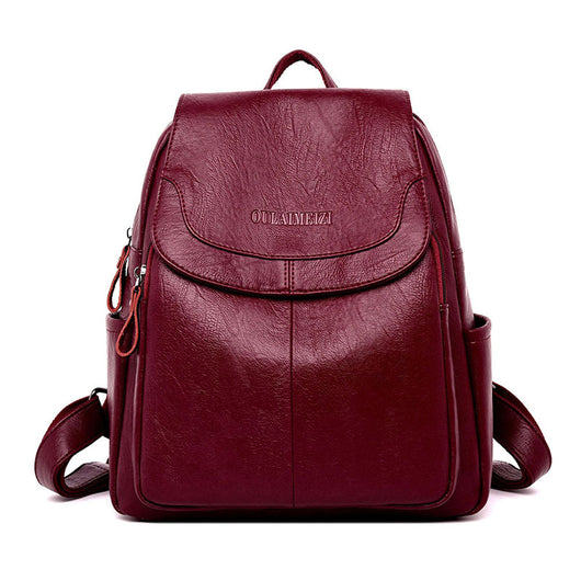 Mochila de Cuero Estilo Coreano para Mujer - Diseño Versátil y Elegante - Image 5