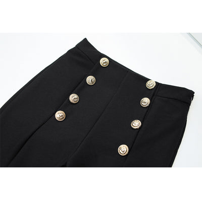 Pantalón Skinny Cropped Cintura Alta Efecto Reductor Negro y Blanco - Image 4